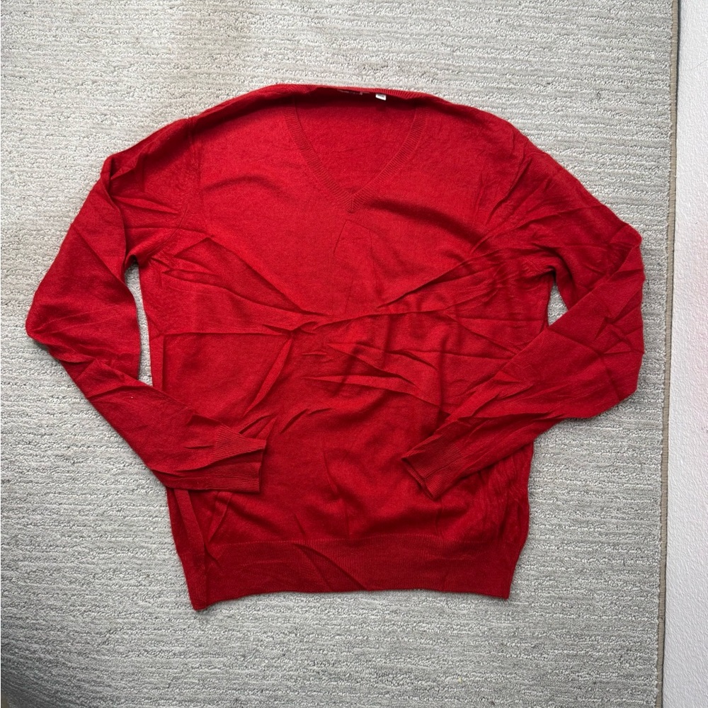 Uniqlo Vibrant Red Cashmere sweater